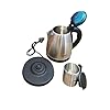 Electric Kettle Stainless Steel | Fast Boiling Hot Water Kettle | Cordless Design with 360° Swivel Base | Ergonomic Handle | Kitchen Appliance