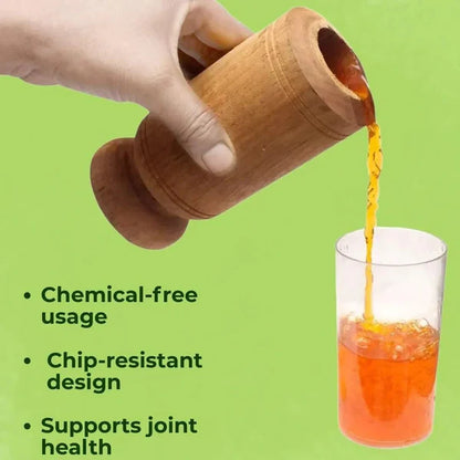 Ayurvedic Vijaysar Wood Glass – Natural Sugar Balance Tumbler 🩺